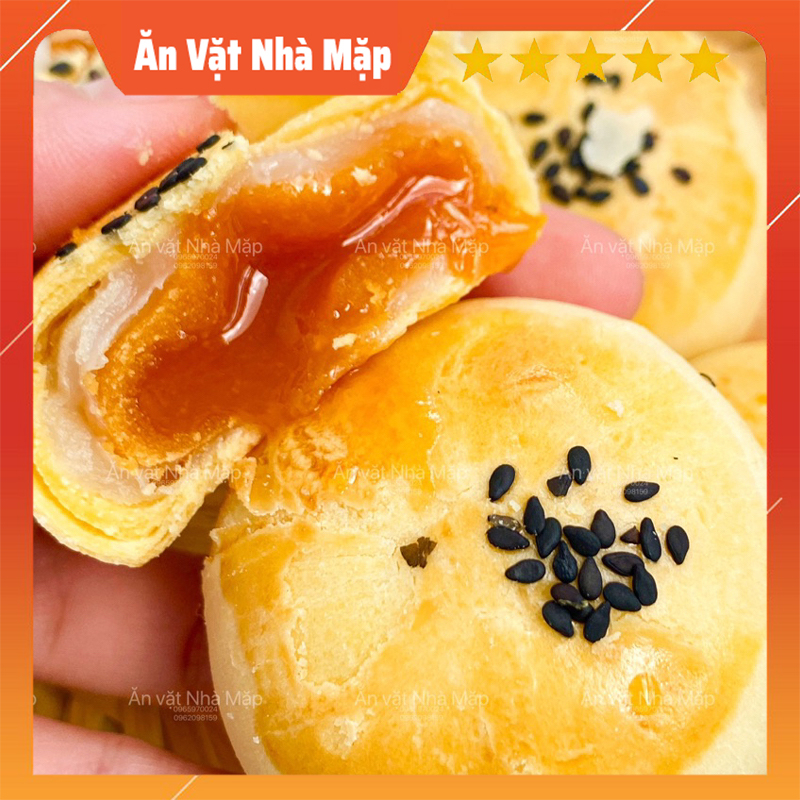 Bánh Liu Nhân Sốt Trứng Muối Chảy Ngàn Lớp Egg Yok Date Mới Lẻ 1 Cái