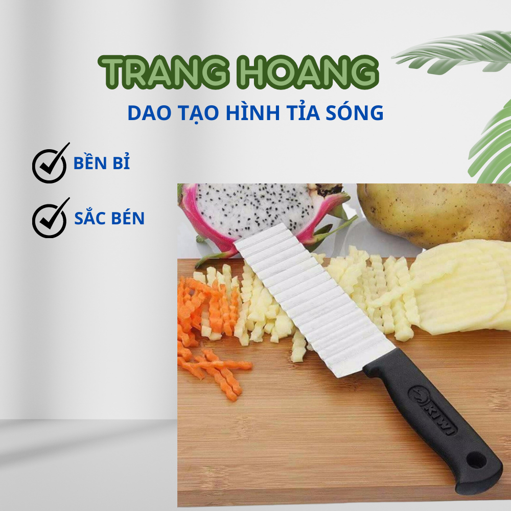 Dao Thái Tỉa Củ Quả Hình Sóng Bằng Inox 304, Dao Cắt Rau Củ Quả Hình Sóng