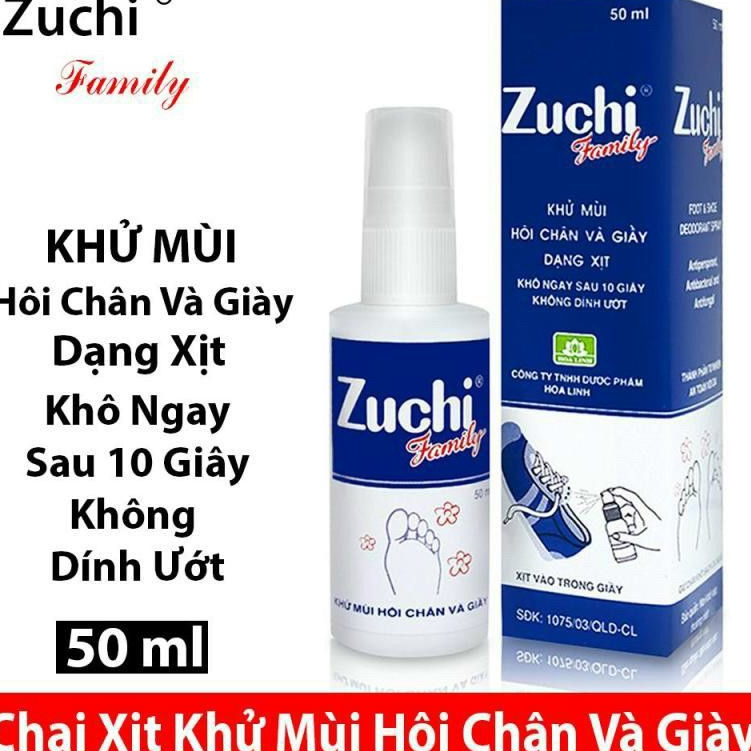 Xịt Khử Mùi Hôi Chân Zuchi family(50ml)