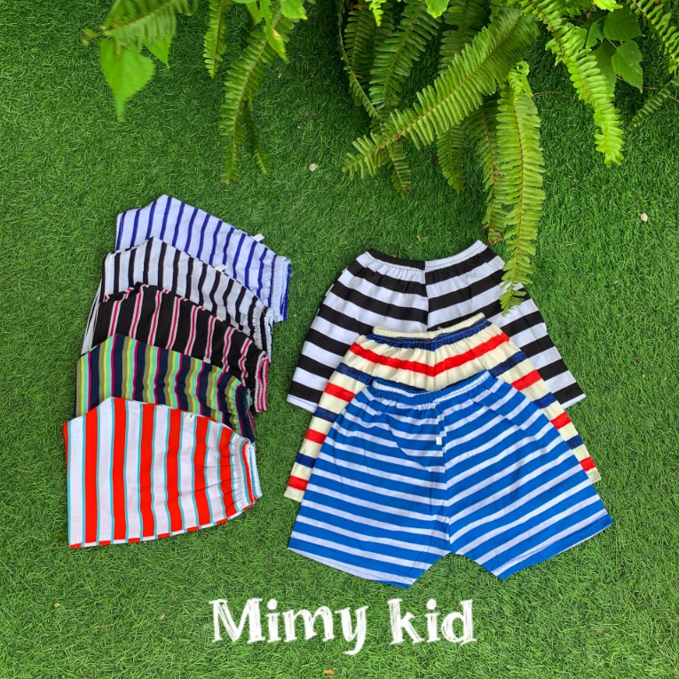 Combo 10 quần đùi bé trai, bé gái cotton