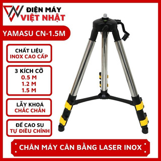 Chân đỡ máy cân bằng laser cao 0.5m, 1m2 và 1m5 chất liệu inox chống gỉ, tripod 3 chân dành cho máy cân mực