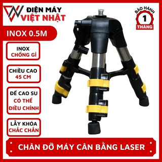 Chân đỡ máy cân bằng laser cao 0.5m, 1m2 và 1m5 chất liệu inox chống gỉ, tripod 3 chân dành cho máy cân mực