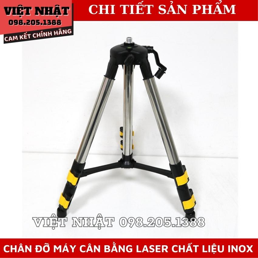 Chân đỡ máy cân bằng laser cao 0.5m, 1m2 và 1m5 chất liệu inox chống gỉ, tripod 3 chân dành cho máy cân mực