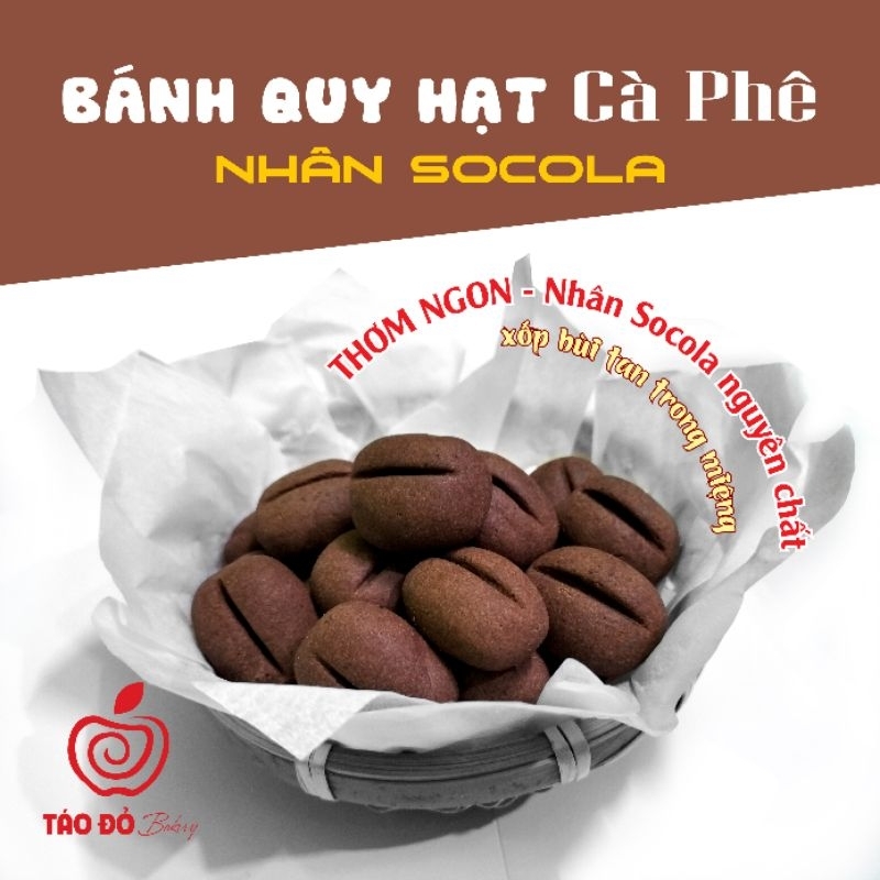 Bánh Quy Hạt Cà Phê nhân Socola - Hộp 400g & Hộp 200g & Túi 100g
