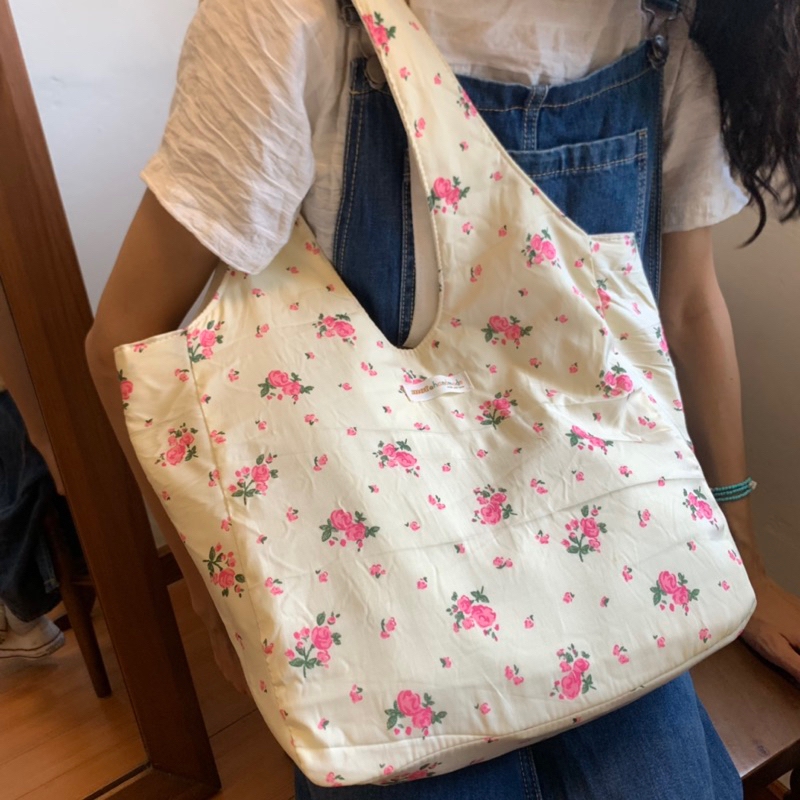 Túi tote HOA VINTAGE 2 lớp dày dặn Mọt handmade