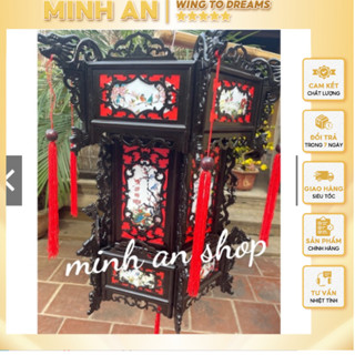   RẺ VÔ ĐỊCH  Đèn lồng nhựa giả gỗ MINH AN size lớn 60F đèn lồng trang trí cửa hàng,nhà cửa đời sống. 