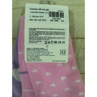 Set 3 đôi tất bé gái Canifa