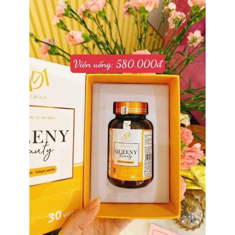 Viên Uống Cân Bằng Nội Tiết Tố Nữ Queeny Beauty ADA Group Hộp 30 Viên