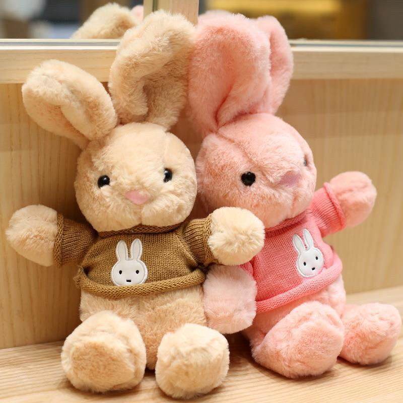 Thỏ Bông Bunny Xinh Xắn Cho Bé, Gấu Bông Thỏ Mặc Áo Len, Đồ Chơi Thú Nhồi Bông Quà Tặng Sinh Nhật Cho Bé