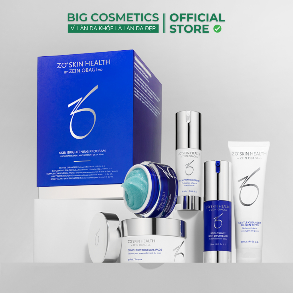 Bộ 5 Sản Phẩm Dưỡng Sáng Da Zo Skin Health SKIN BRIGHTENING PROGRAM