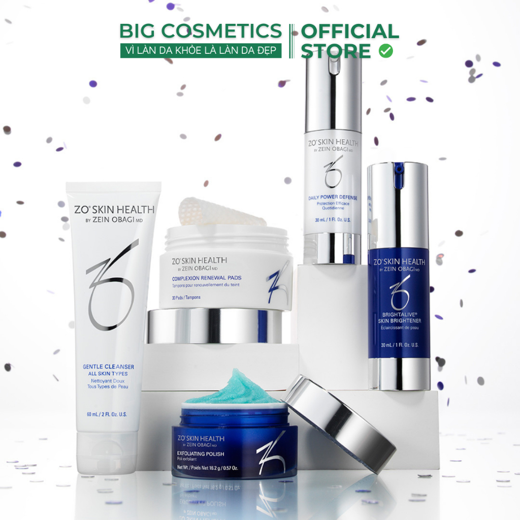 Bộ 5 Sản Phẩm Dưỡng Sáng Da Zo Skin Health SKIN BRIGHTENING PROGRAM