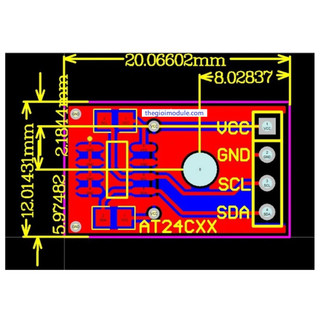 Module EEPROM AT24C02 I2C