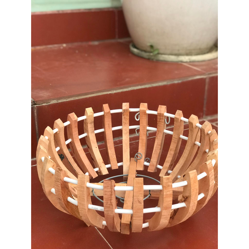 250k/5 chậu bí 31 cm bao ship, chậu gỗ trồng lan, chậu lan gỗ nhãn.bao kiểm hàng.