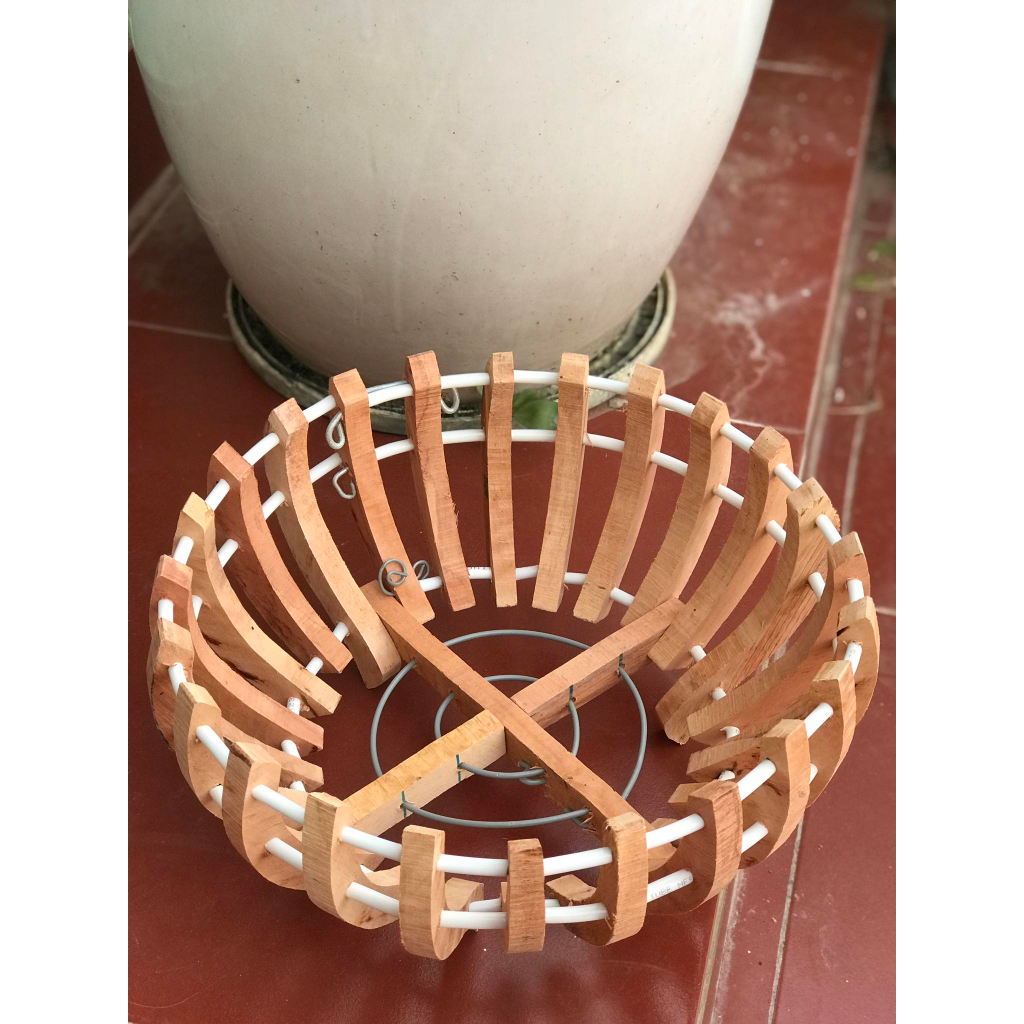 250k/5 chậu bí 31 cm bao ship, chậu gỗ trồng lan, chậu lan gỗ nhãn.bao kiểm hàng.