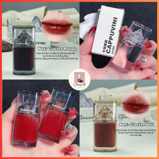 Son bóng cappuvini núi đá băng đỏ nâu dupe thỏ đen 10 dạng tint lì căng mọng dưỡng ẩm môi