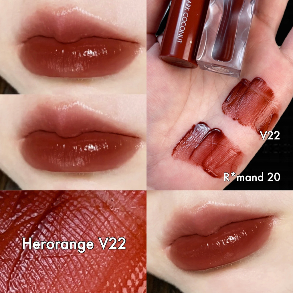 Son Kem Bóng Herorange Vỏ Gương Căng Mọng Mướt Môi V21 Mirror Light Lip Glaze