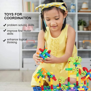 Đồ Chơi Lắp Ghép Hình Ống Bộ Lắp Ráp Đồ Chơi Trẻ Em Sáng Tạo Cho Bé Yêu Trí Tuệ 173 Chi Tiết