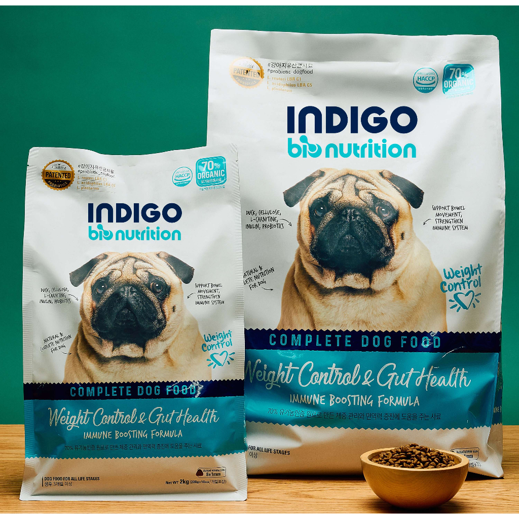 Hạt cho chó bổ Sung Probiotic Indigo Weight control & Gut Health 6Kg dành cho mọi lứa tuổi