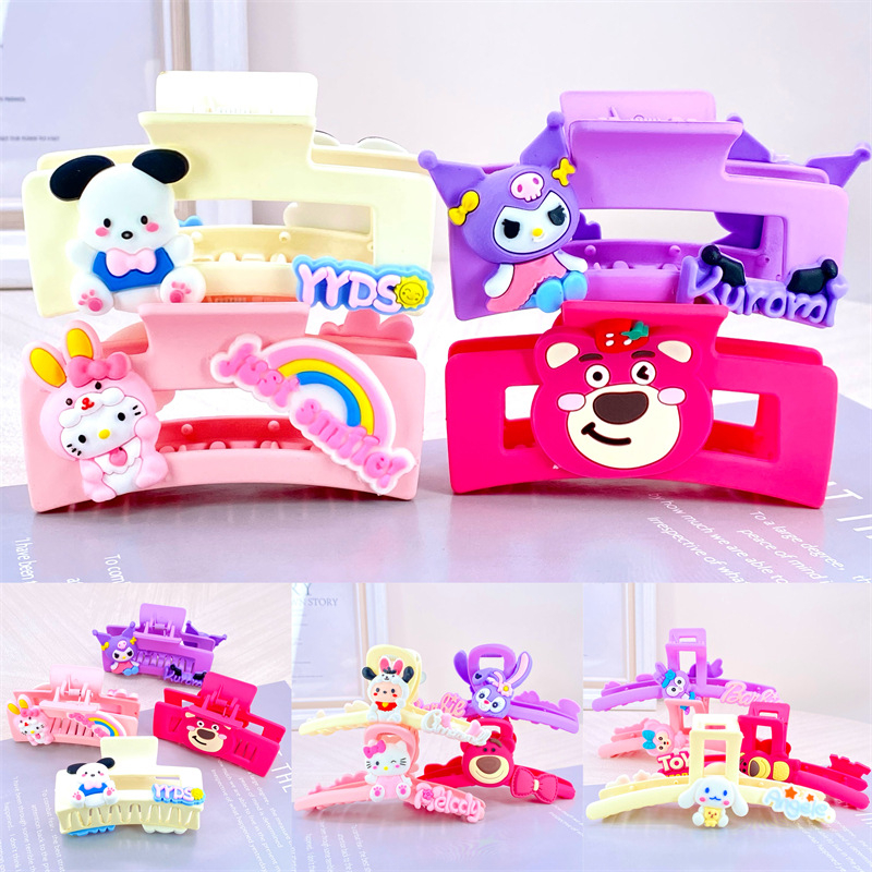 MVP3256 Kẹp Tóc Hình Vuông Gấu Hồng Dễ Thương Thời Trang 2023