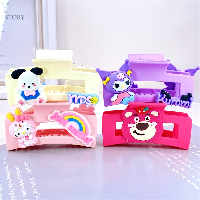 MVP3256 Kẹp Tóc Hình Vuông Gấu Hồng Dễ Thương Thời Trang 2023