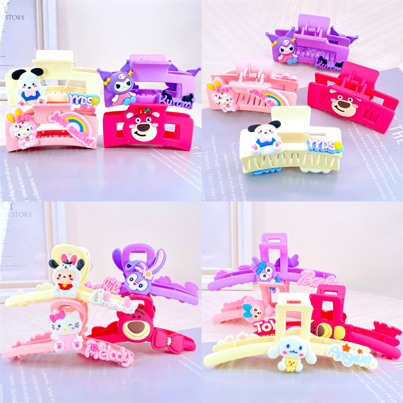 MVP3256 Kẹp Tóc Hình Vuông Gấu Hồng Dễ Thương Thời Trang 2023