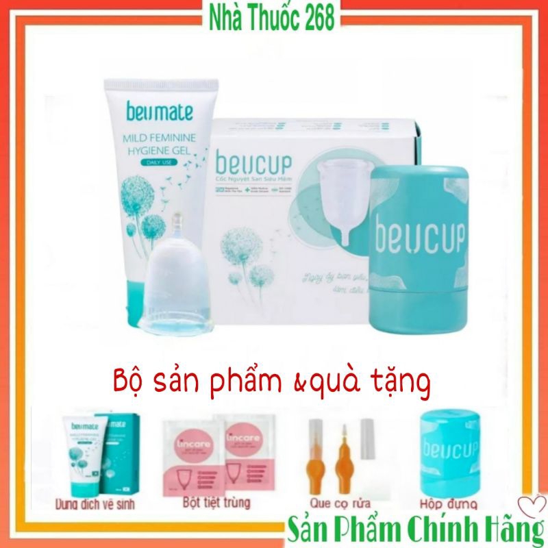 Cốc Nguyệt San BeUcup Silicol Y Tế Wacker Đức Siêu Mềm Đạt Chuẩn FDA Hoa Kỳ  [SP Chính Hãng]