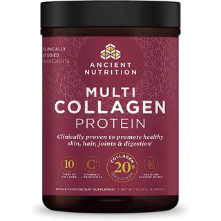 Bột collagen ancient nutrition collagen powder protein, probiotics - vitamin c, supports skin - nails, 454.5g