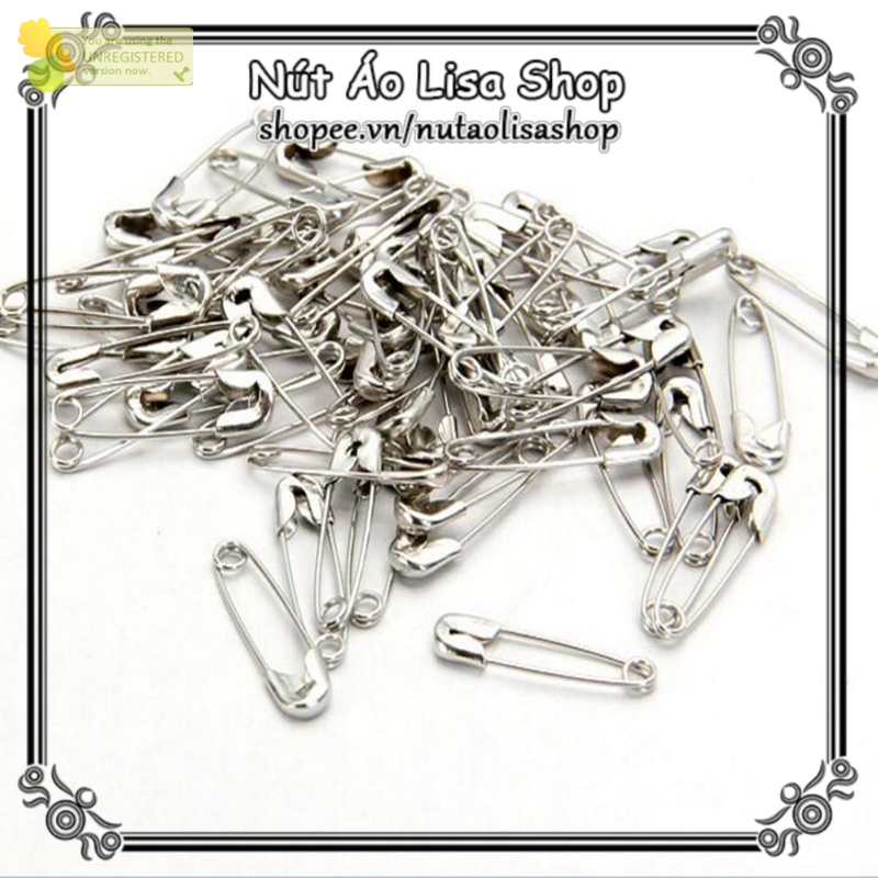 . 1000 cái Kim băng cài quần áo_ghim cài áo loại nhỏ mini (0.5x2cm), phụ kiện cài Tag mác . .