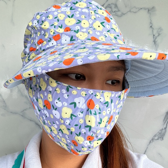 Mũ chống nắng kèm khẩu trang thoáng khí và mịn màng