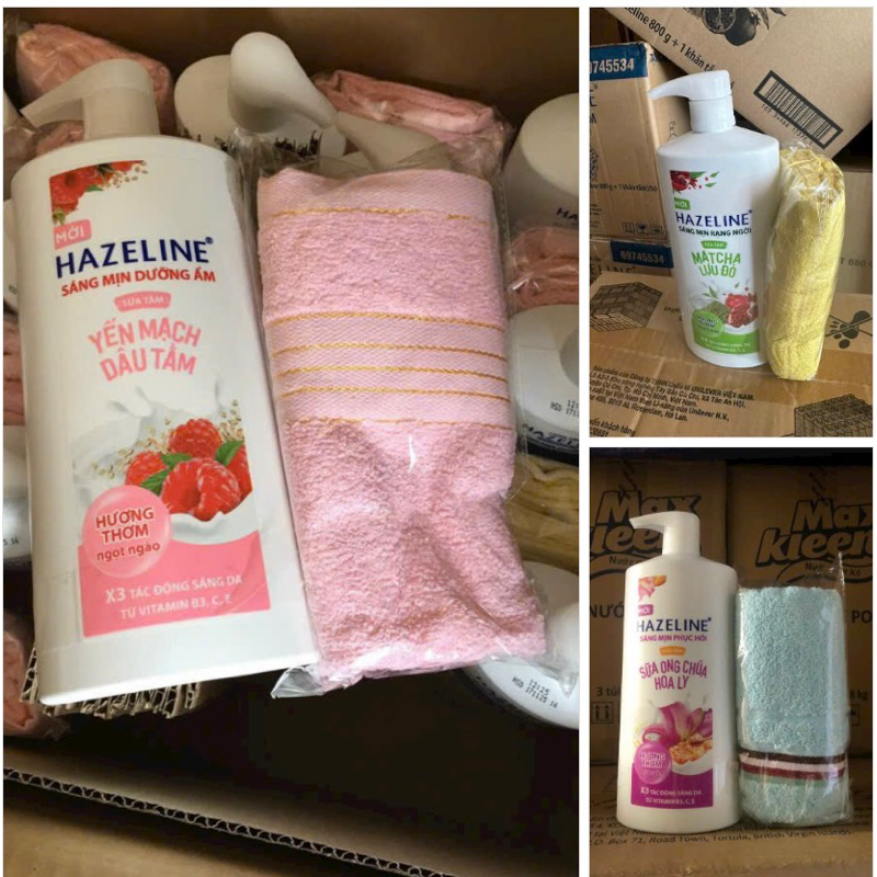 Sữa tắm hazeline sữa ông chúa 800ml tặng