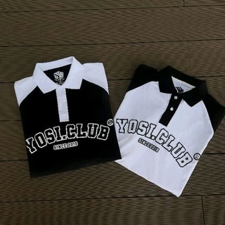 Áo Polo Yosi.club Raglan Oversize Unisex 100% Cotton Oldschool - Black and White