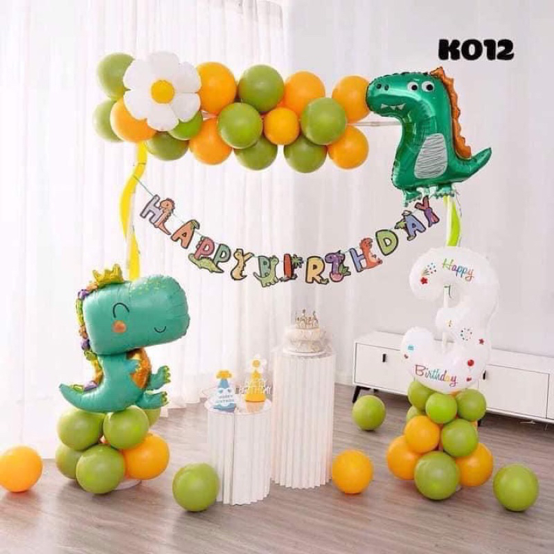 Trụ Vuông Trang Trí Tiệc Sinh Nhật Set Bóng Đầy Đủ  Cho bé gái và trai Quà Tặng Bơm, Keo, Kết Bóng