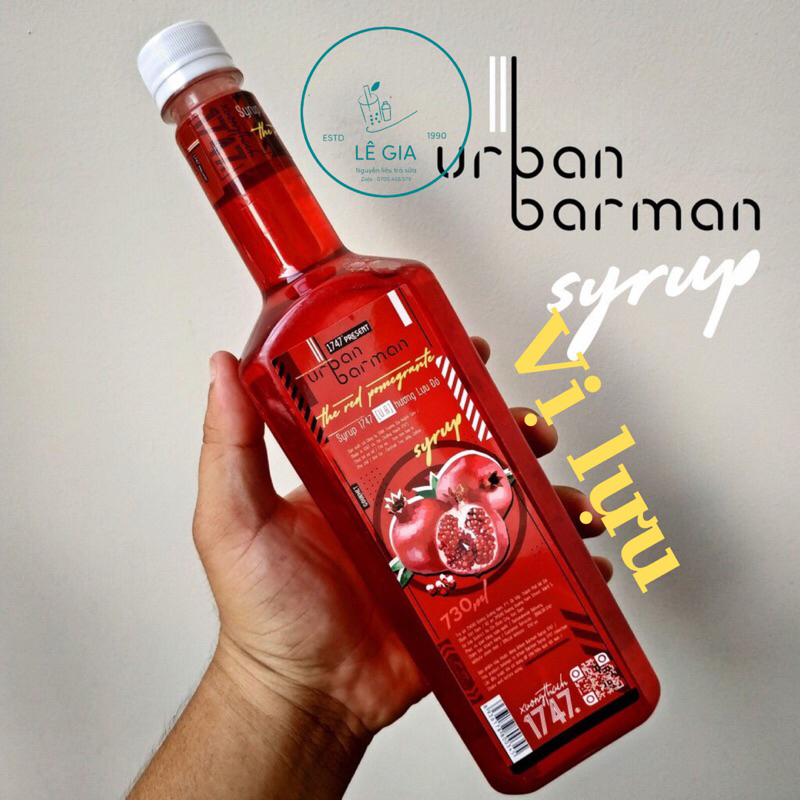 Siro  Lựu Urban Barman chai 730ml