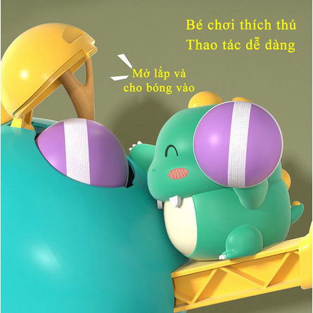 Đồ chơi súng ném bóng dính ,Súng bắn bóng khủng long cho bé ,