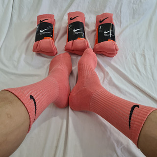 Pack 3 đôi tất thể thao cao cổ nike màu hồng pink nbpno1