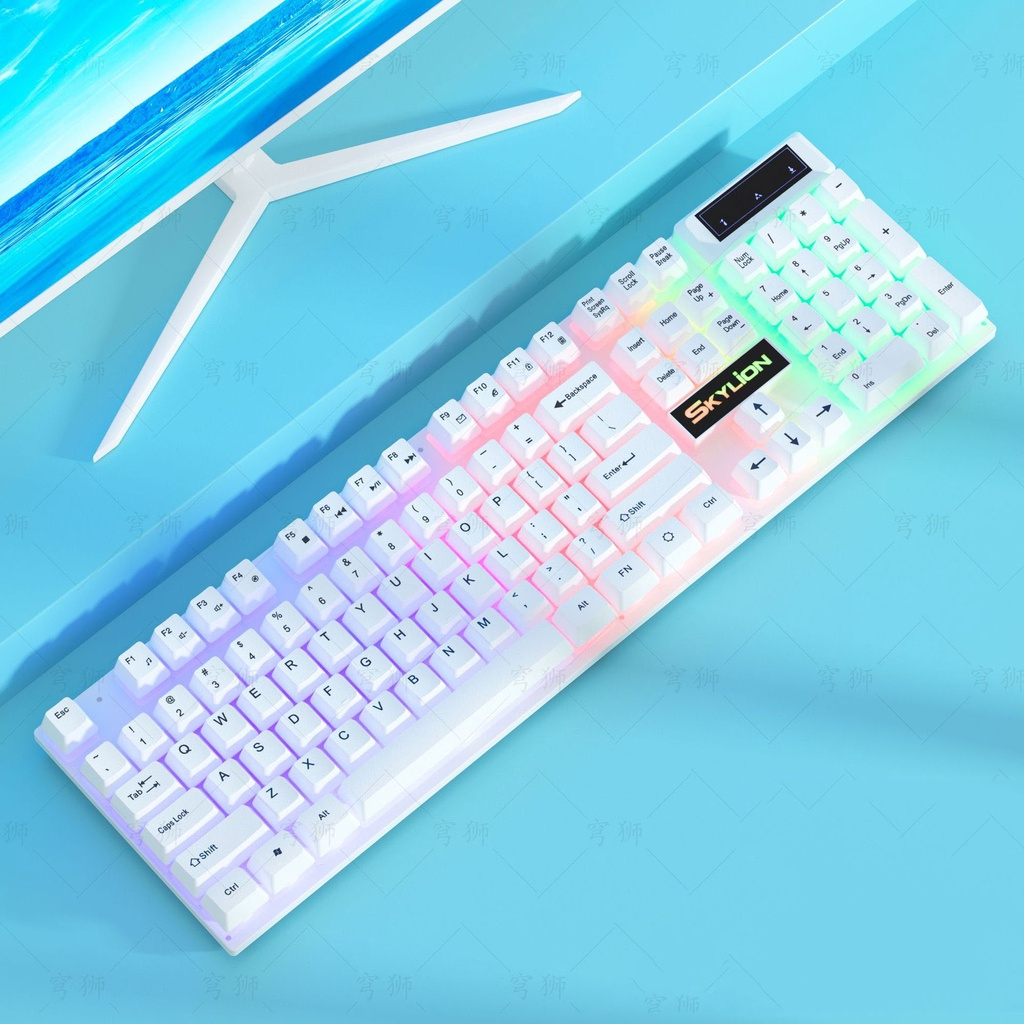 Bộ Bàn Phím Giả Cơ SKY3 Có LED Chơi Game, Văn Phòng Chuyên Nghiệp