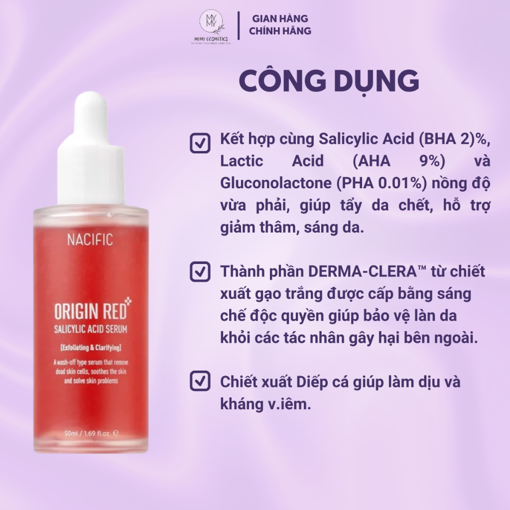 Tinh Chất Tẩy Tế Bào Chết Nacific Origin Red Salicylic Acid Serum 50ml