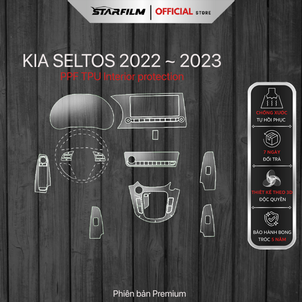 KIA Seltos PPF TPU chống xước tự hồi phục STAR FILM