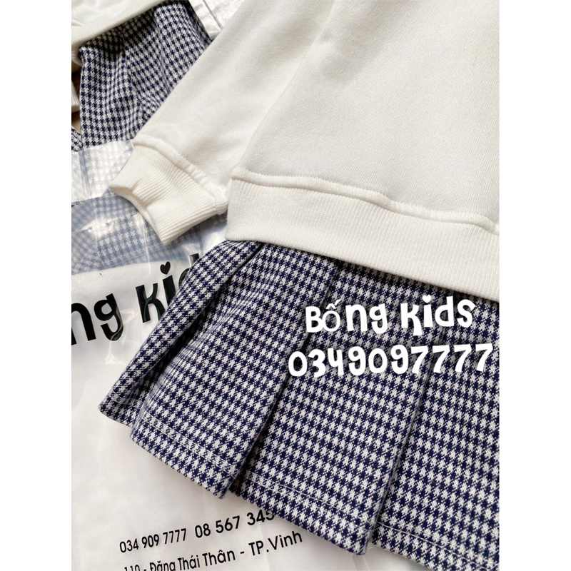 Váy Nỉ Bé Gái Sweet Soul Xếp Ly MG