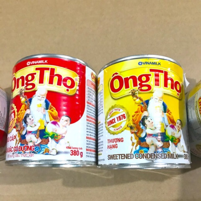 Sữa đặc Ông Thọ Lon Trắng/ Đỏ 380g