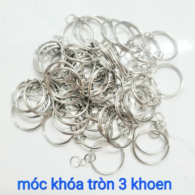 Set 10 móc khóa tròn 2.5cm