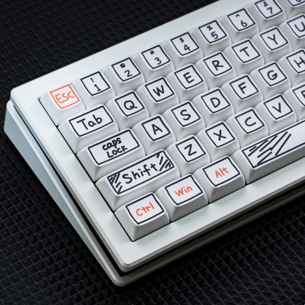 127 Phím Watercolor Pen | Keycaps XDA Profile Màu nước Bút Graffiti Phim hoạt hình Anime PBT DYE SUB