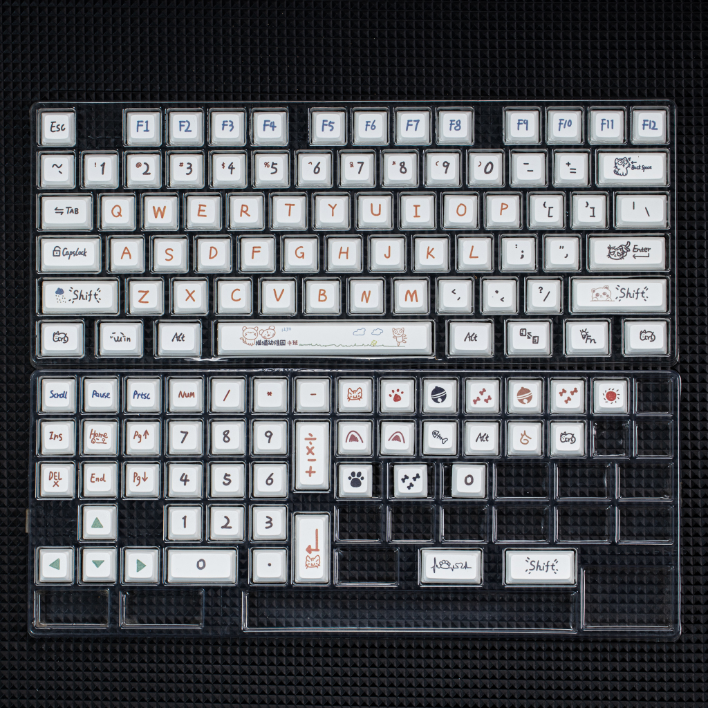 Keycap Cat XDA 122 nút nhựa PBT bàn phím cơ
