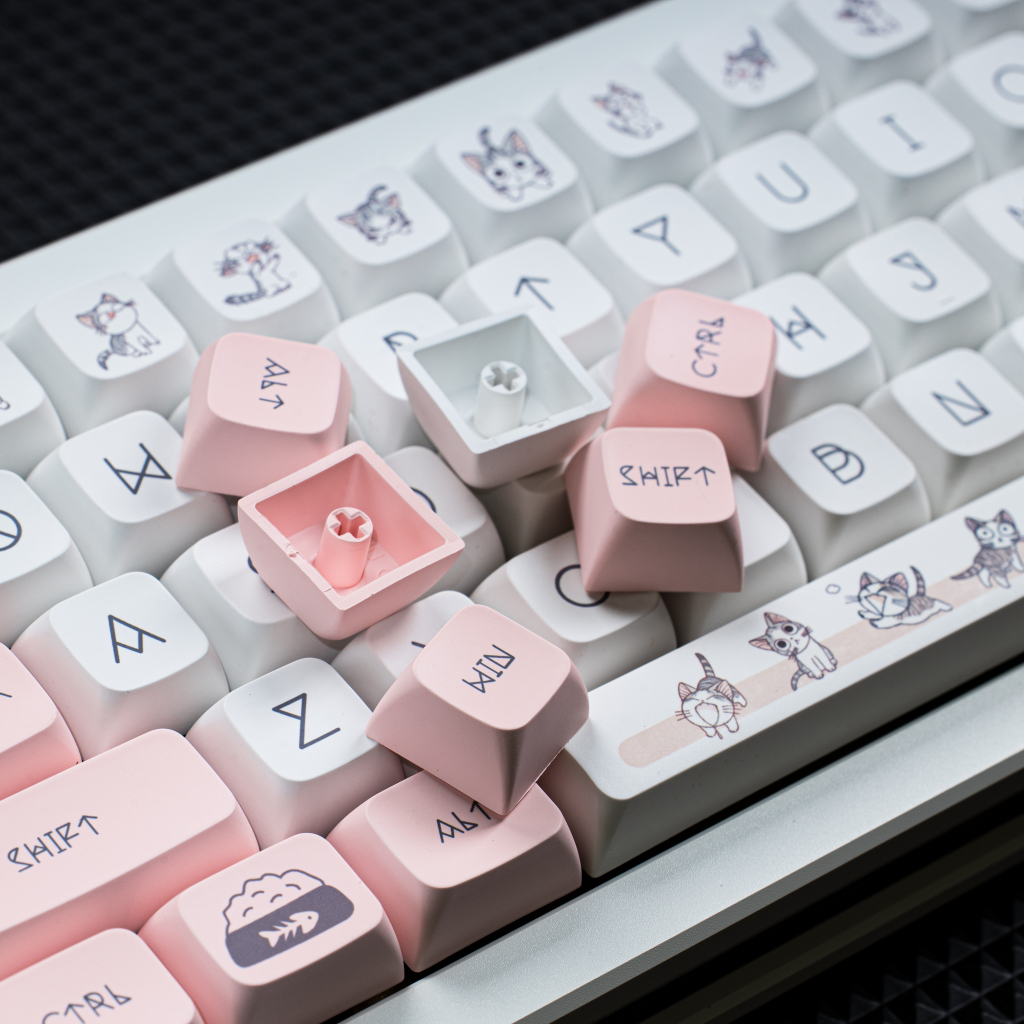 Keycap MÈO CHIL XDA 136 nút bàn phím cơ Thick PBT