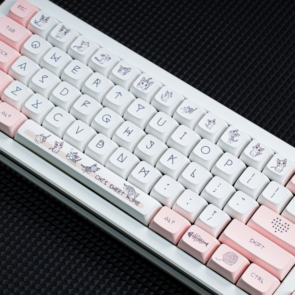 Keycap MÈO CHIL XDA 136 nút bàn phím cơ Thick PBT