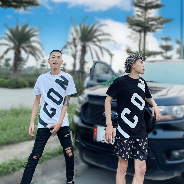 Áo Phông Nam Nữ DSQ2 Hình In Chữ ICON Chất Liệu Cotton Co Giãn 4 Chiều - Hình In Nhiệt 5D Siêu Nét