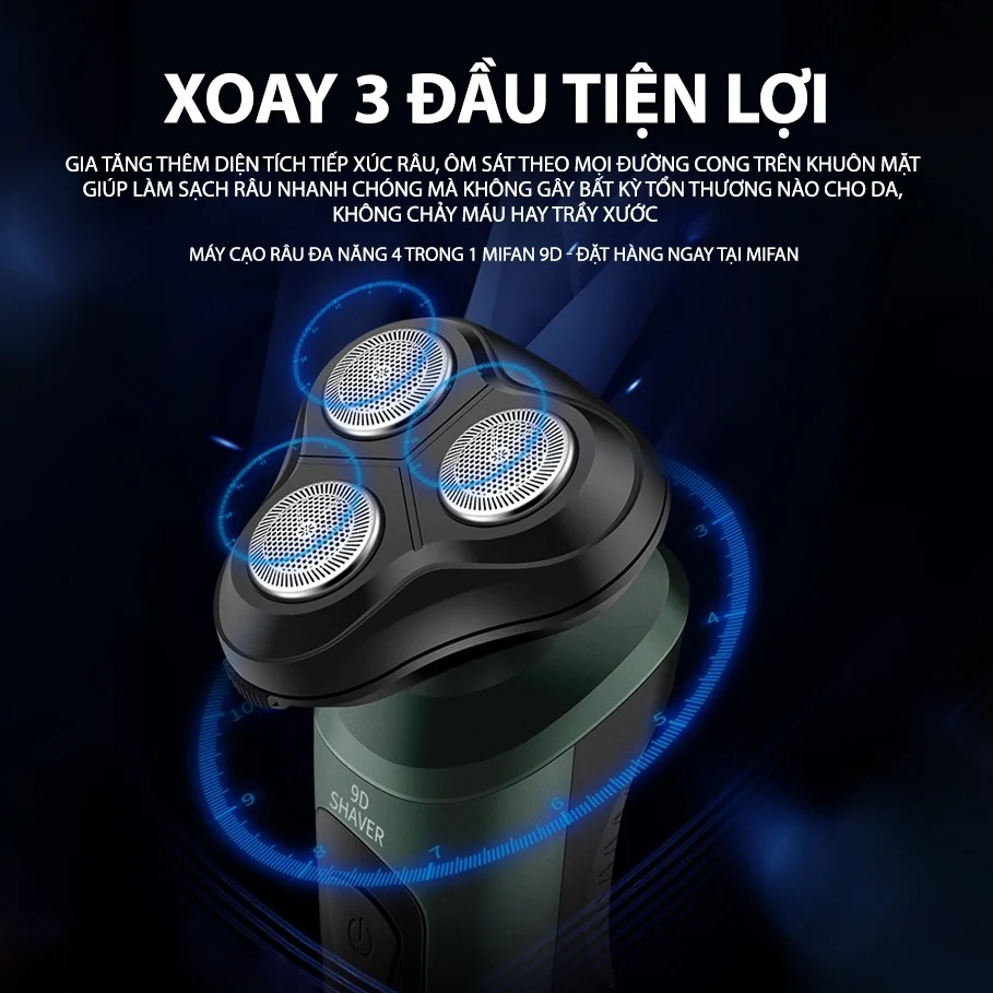 Máy Cạo Râu Đa Năng 4in1 Hàng Cao Cấp Kháng Nước IPX7 Bảo Hành 12 Tháng