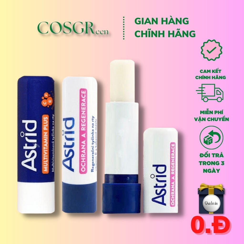 Son Dưỡng Môi Mỡ Hươu Astrid Multivitamin tẩy da chết, tái tạo môi mềm, dưỡng ẩm căng mọng