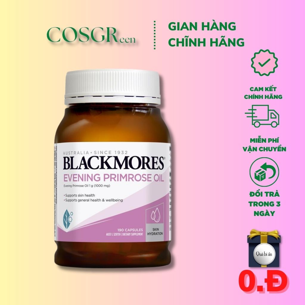Viên Uống Tinh Dầu Hoa Anh Thảo EVENING PRIMORSE OIL BLACLMORES lọ 190 viên