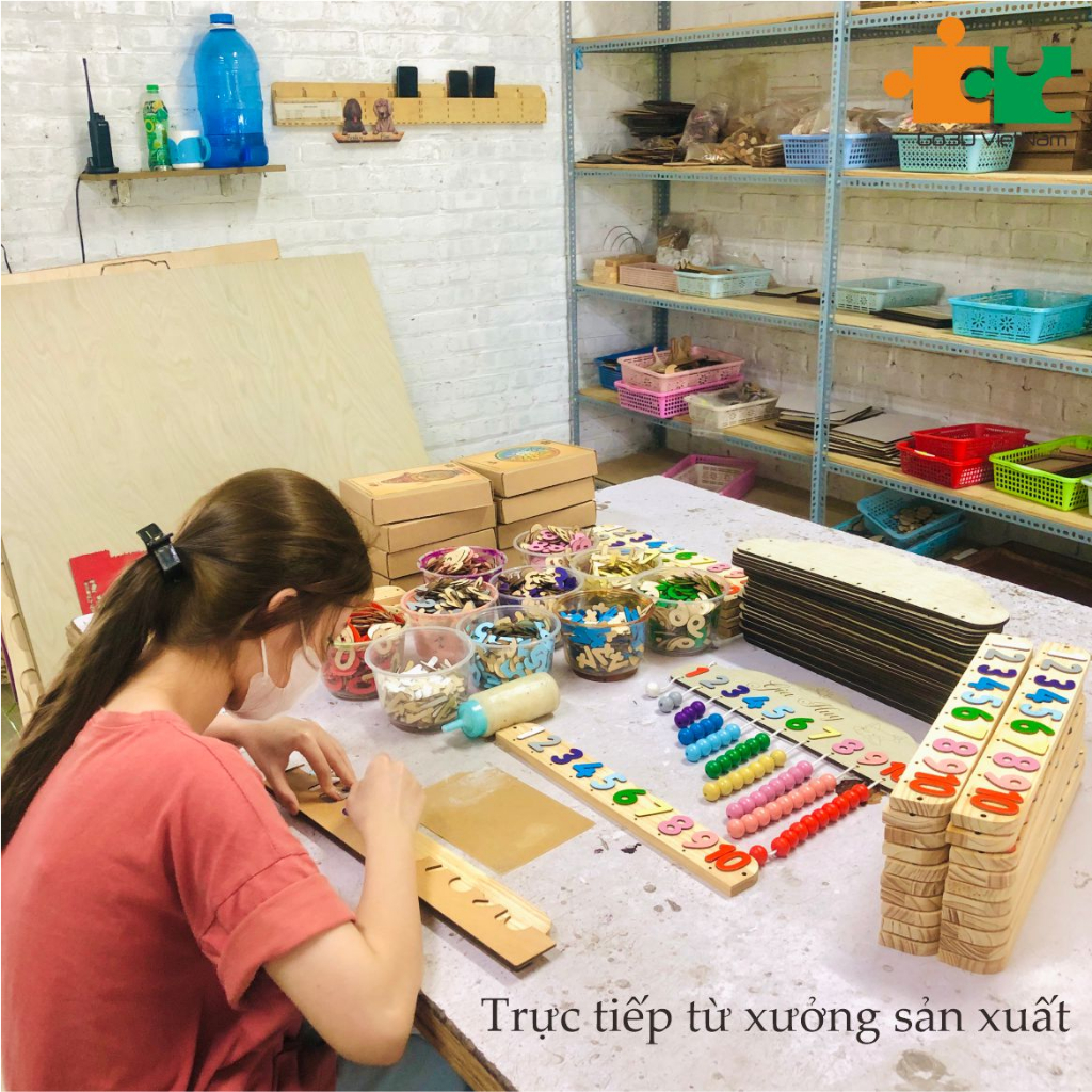 Bảng số montessori từ 1-10